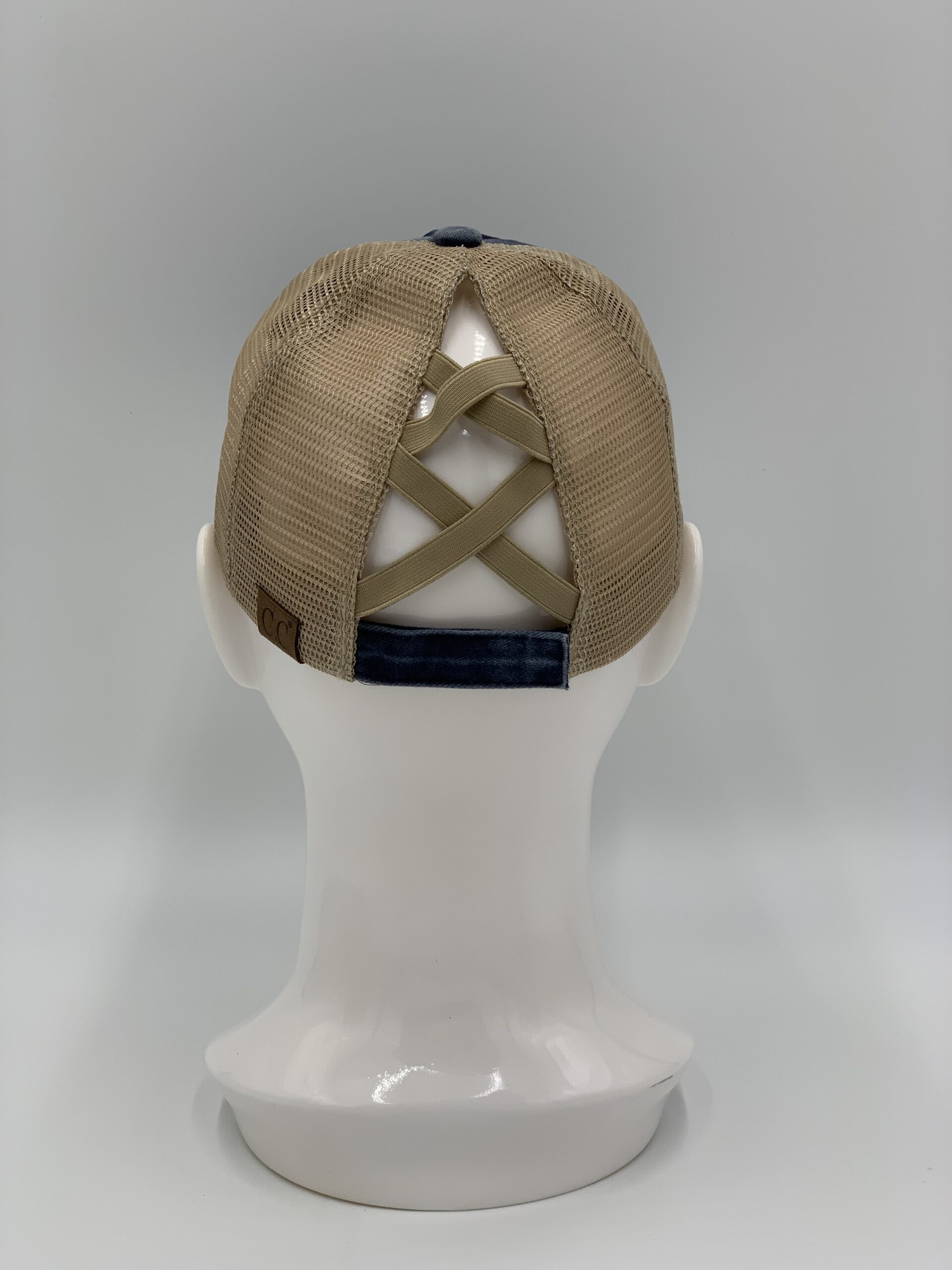 thumbnail image 2 of Women's Ponytail Baseball Cap - Distressed Design With Ponytail Hole For Long Hair 2 of 12
